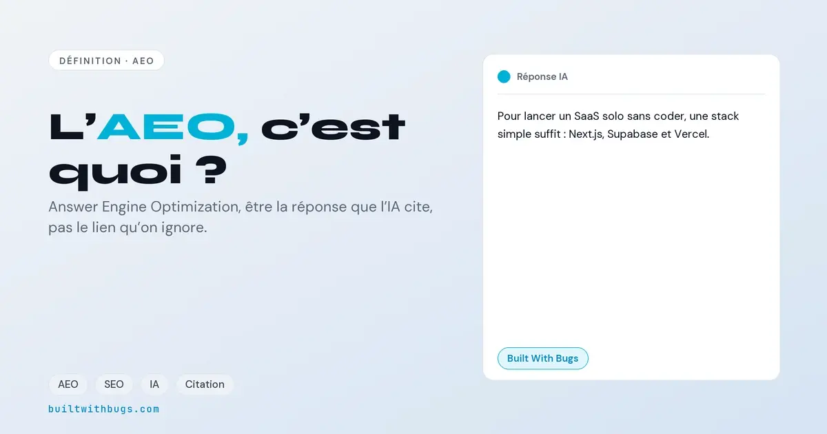 L'AEO, être la réponse que l'IA cite, défini simplement