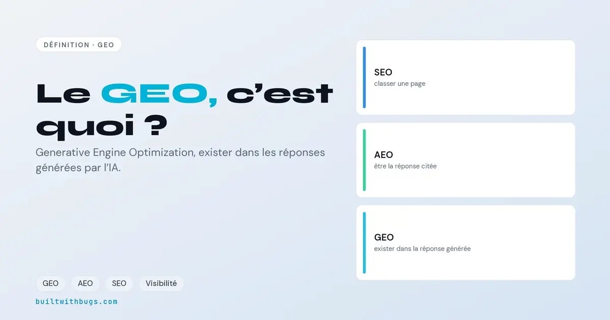Le GEO, exister dans les réponses générées par l'IA, expliqué