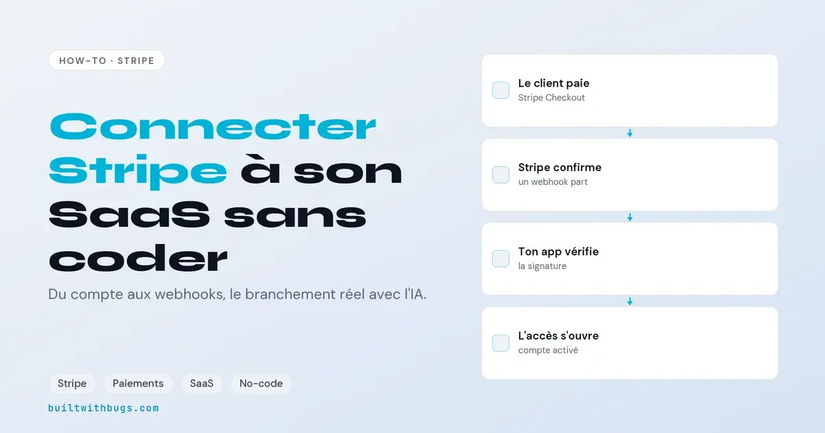 Connecter Stripe à son SaaS sans coder, du mode test au mode live