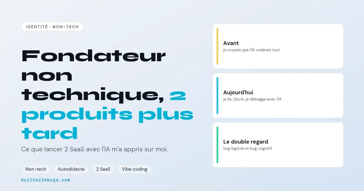 Fondateur non technique qui a lancé 2 SaaS avec l'IA, le récit des leçons apprises