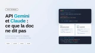 Illustration d'un terminal Python avec des appels aux APIs Gemini et Claude en production